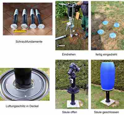 Gartensaule Auf Schraubfundamente Astronomie De Der Treffpunkt