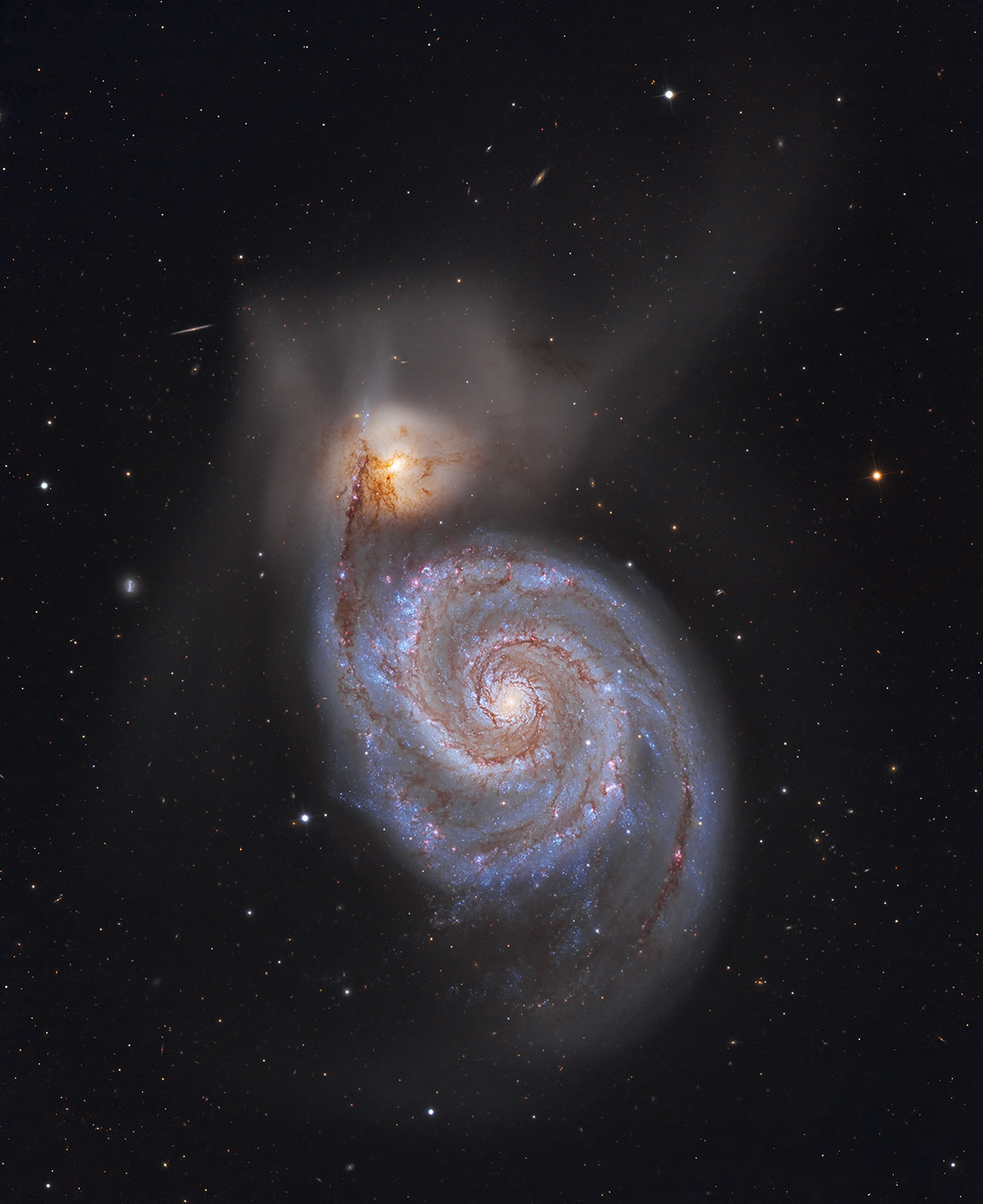 Widdewiddewitt: M51 und Bernard´s Galaxy als Mosaik | Forum Astronomie.de