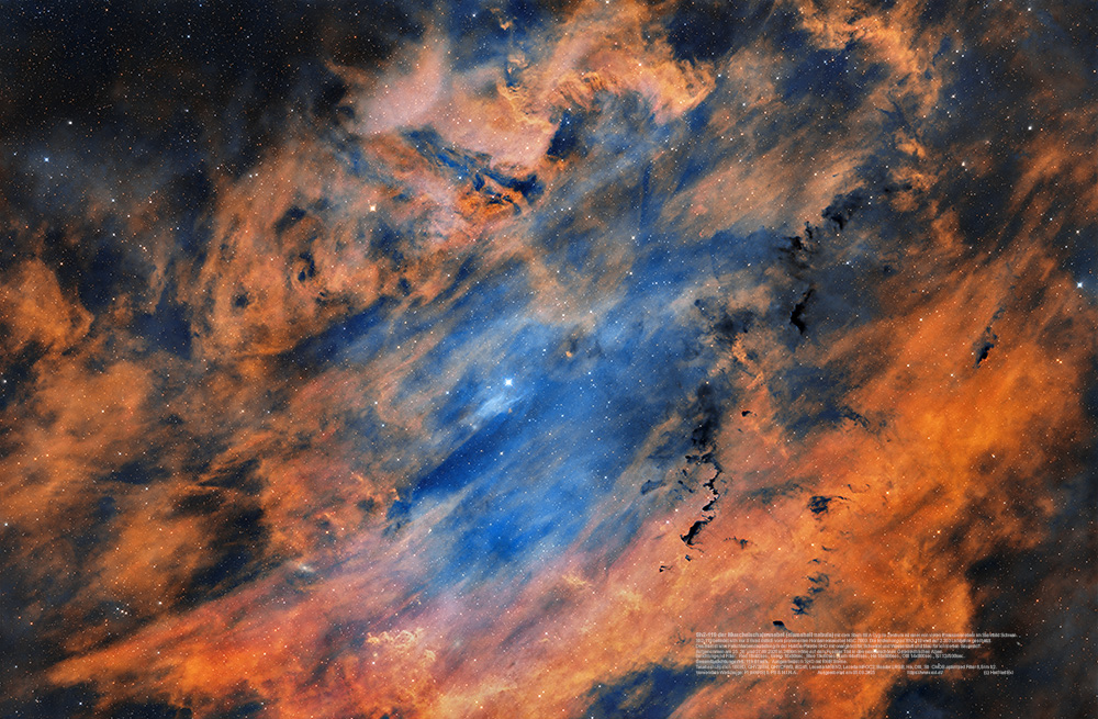 Sh2-119 der Muschelschalennebel (clamshell nebula core) in SHO | Forum ...