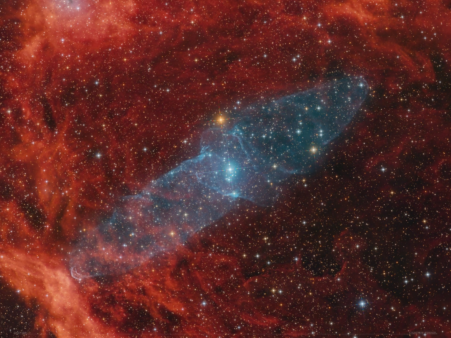 Sh2 129 & Ou4 - the flying bat and giant squid nebula | Forum Astronomie.de
