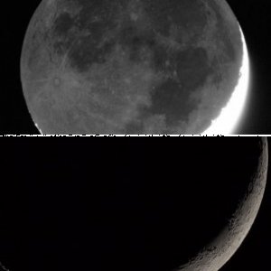 Schmale Mondsichel in der Panstarrs-Zeit