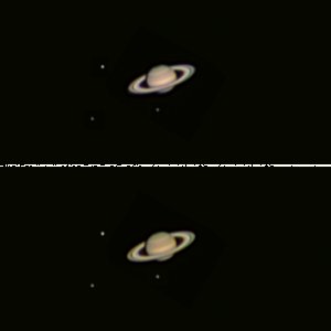 Saturn mit Monden R-RGB