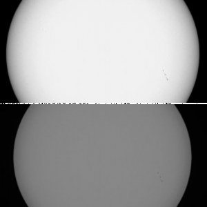 Sonne Weisslicht 2.7.2013, 18:00 Uhr