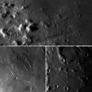 Täler und Rillen auf dem Mond