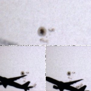Flugzeug vor  Sonnenfleck 1890
