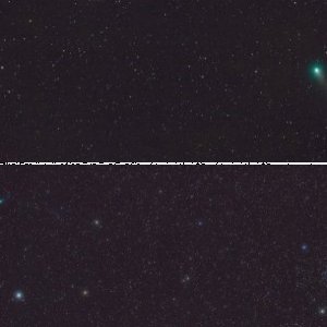 Komet Lovejoy mit M44 und ohne