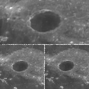 Plato bei Vollmond, Vergleich RGB Auflösung