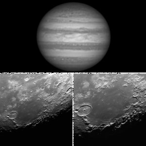 Mond und Jupiter