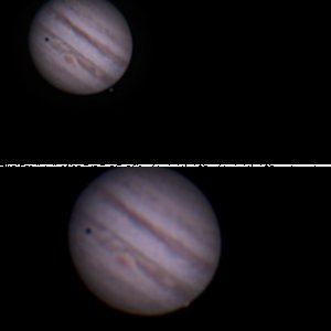 Jupiter mit Europa / Austritt und Schatten