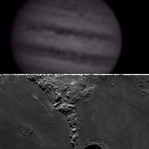 Mond und Jupiter