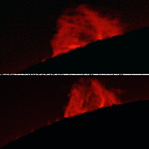"wuschelige" Protuberanz von heute ,,,