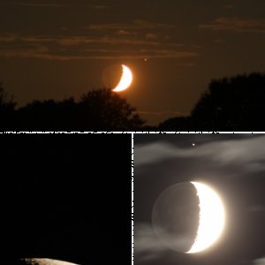 Konjunktion zwischen dem Mond und Saturn 31.8.2014