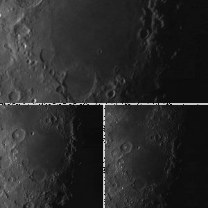 Brennweitenvergleich im Mare Nectaris
