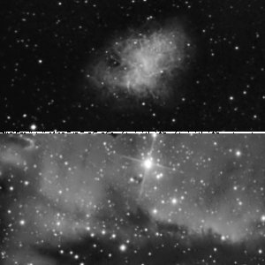 NGC781 und M1 aus der Testreihe Orion G3 Mono
