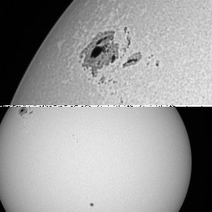 Sonne in Weisslicht vom 19.10.2014