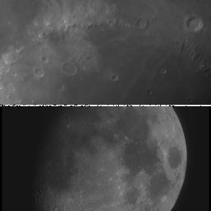 Mond (+Detail) mit (China-) Achromat