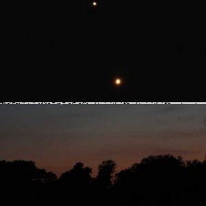 Venus und Jupiter