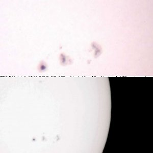 Sonnenflecken vom 25 Dezember 2015