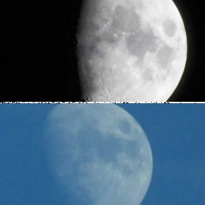 Mond am Winterhimmel