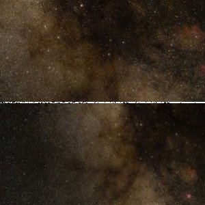 Widefield  von der Schildwolke zum Omeganebel
