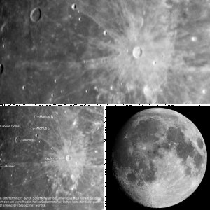 Mond Swirl Reiner Gamma und fast Vollmond