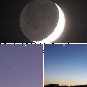 Mondsichel und Venus