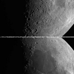 Mond Nord- und Südteil mit Mond X