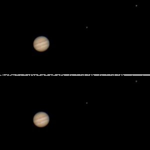Jupiter mit dem Großen Roten Fleck und Monde