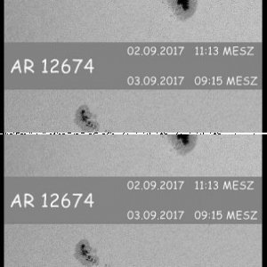 Zwei Tage im Leben eines Sonnenflecks