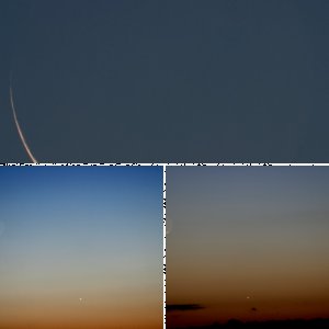 Mondsichel begegnete Venus und Jupiter 17.11.2017