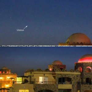 Venus und Uranus, 30. März 2018