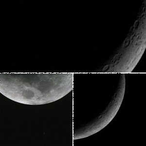 Mond mit Miniaturausrüstung