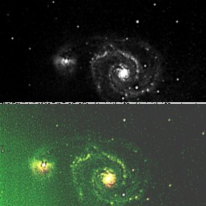 M51 mit DMK 21 als LRGB / Orion 80 ED auf G11