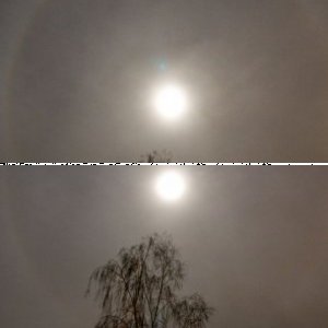 Mondlicht mit Regenbogen