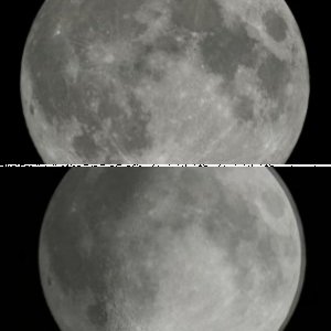 Größenvergleich zum Perigäum-Mond