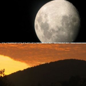 Sonnenaufgang/Mond am 30.10.2009