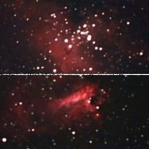 Omeganebel (M17) und Adlernebel (M16)