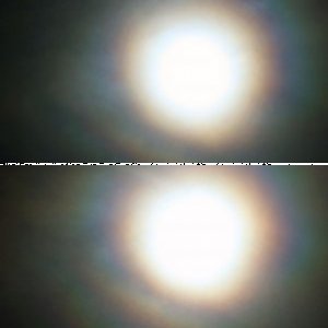 Farbige Wolken im Mondlicht