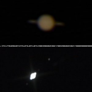 Saturn mit  Monden