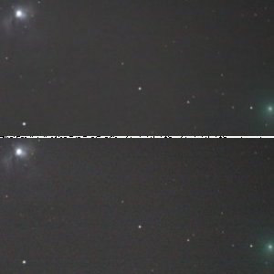 Komet C/2009 K5 McNaught passierte den Irisnebel