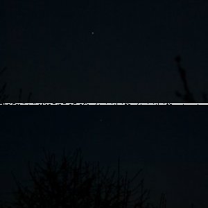 Mondsichel und Venus über Würzburg