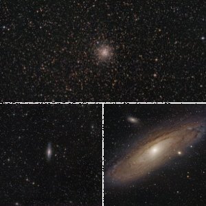 Andromeda, NGC7331 und M56