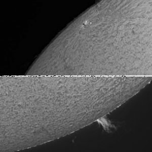 Sonne am 09.10.2010 in H-alpha