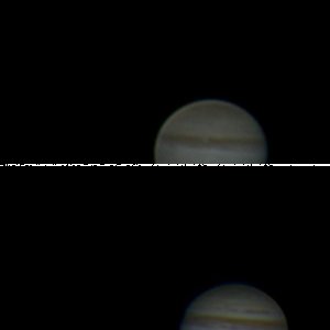 Jupiter mit Mond Io und dessen Schatten