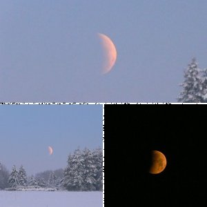 Mal einige Lumixaufnahmen der Mondfinsternis