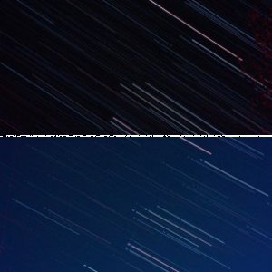 Der untergehende ORION mit Himmelsäquator am 2.4.