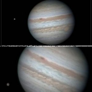 Jupiter 14.08.2011 mit Ganymed und Io