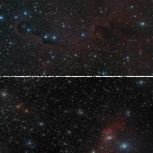 DSLR: Elefantenrüsselnebel  und Blasen-Nebel