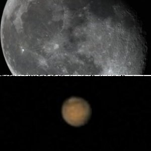 Mein erster Mars und ganzer Mond