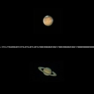 Saturn und Mars